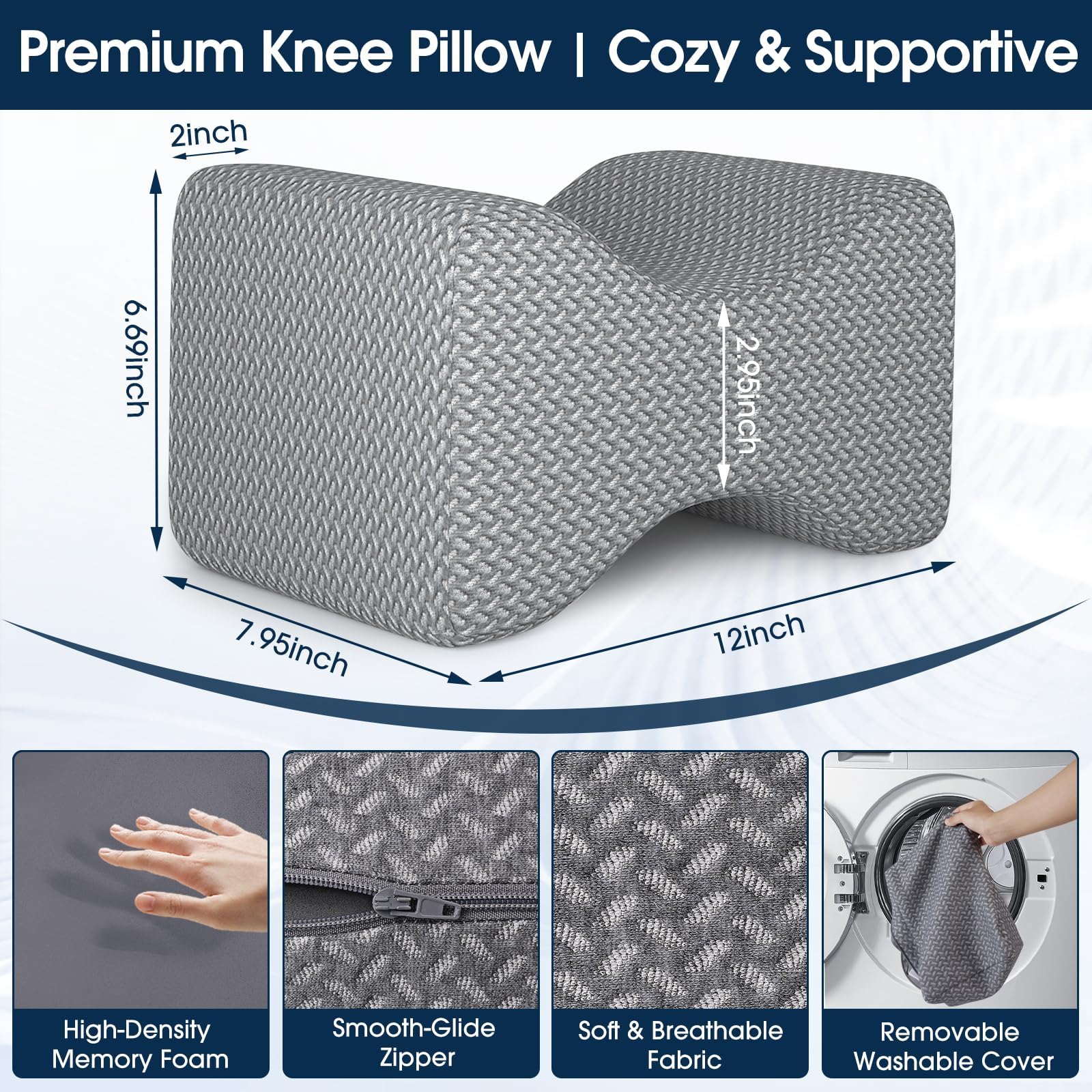BlissTrends memory foam density provides firm, comfortable knee support.