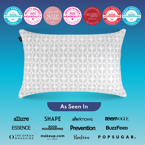 BLISSY queen-size pillow offering ample surface area for full head support.