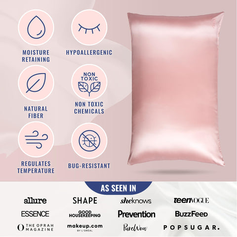 BLISSY silk pillowcase naturally cools, aiding comfortable sleep