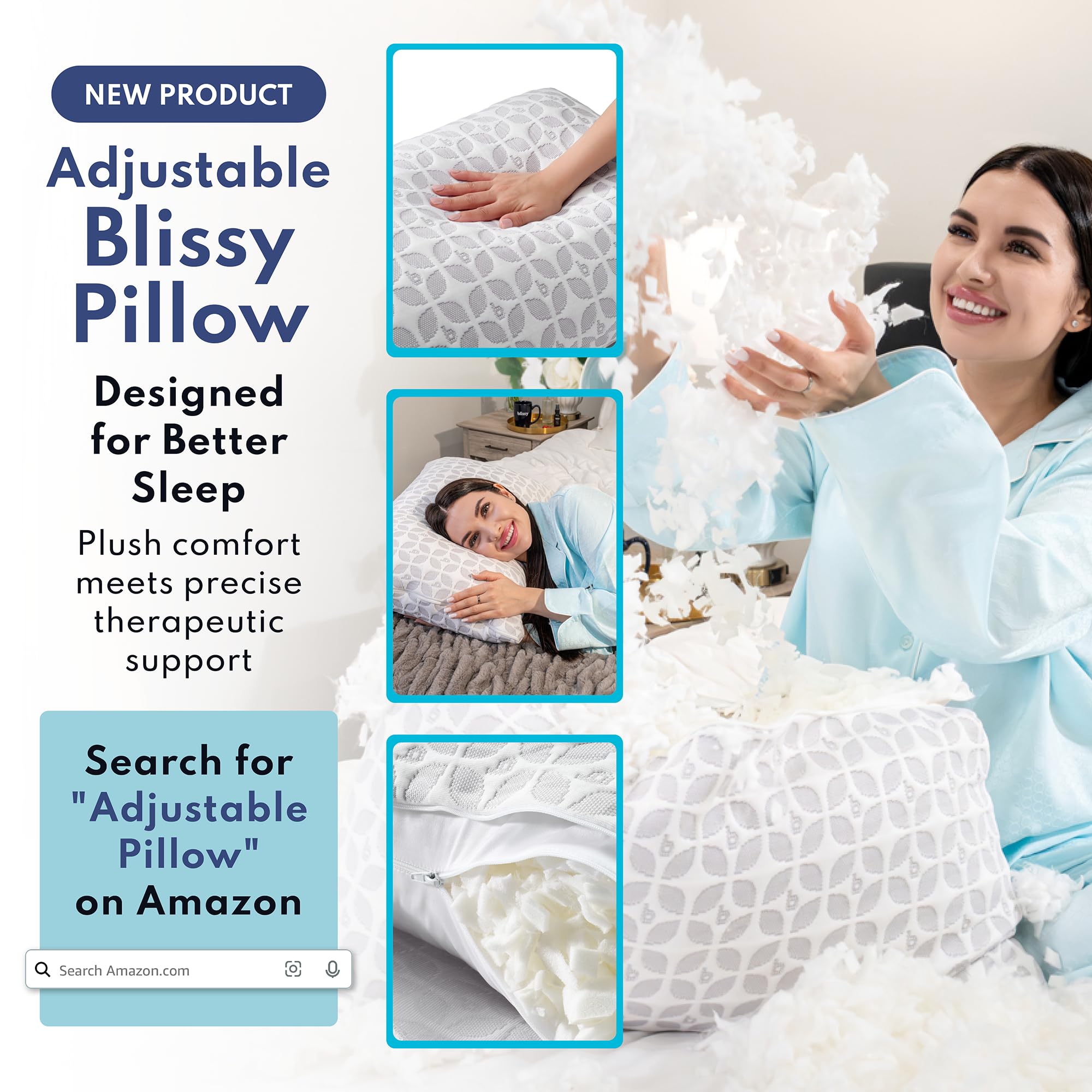 BLISSY silk pillowcase hair-tangle prevention helps wake with less bedhead and frizz.