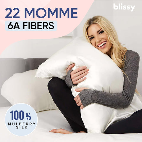 BLISSY silk pillowcase regular size fits standard pillows.