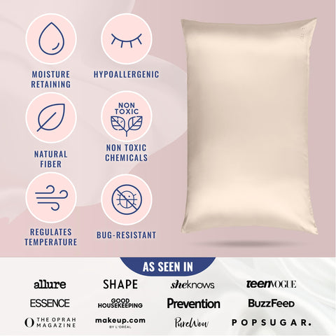 Blissy silk pillowcase skin-night image suggests moisture balance and comfort.