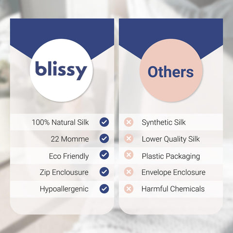Blissy silk pillowcase on skin use shows balanced moisture and softness