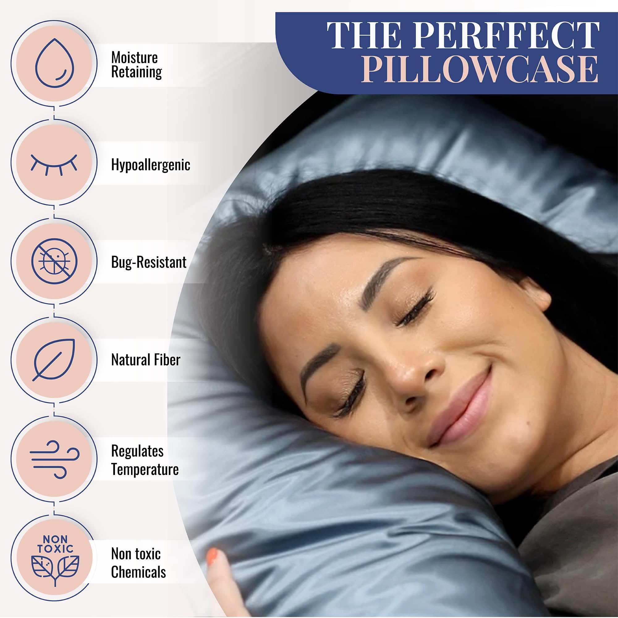Blissy silk pillowcase stitch detail highlights craftsmanship and high-grade fibers