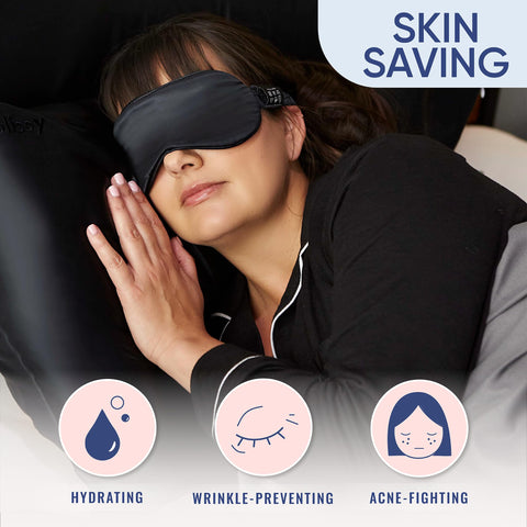 BLISSY silk pillowcase temperature-regulation for cooler nights