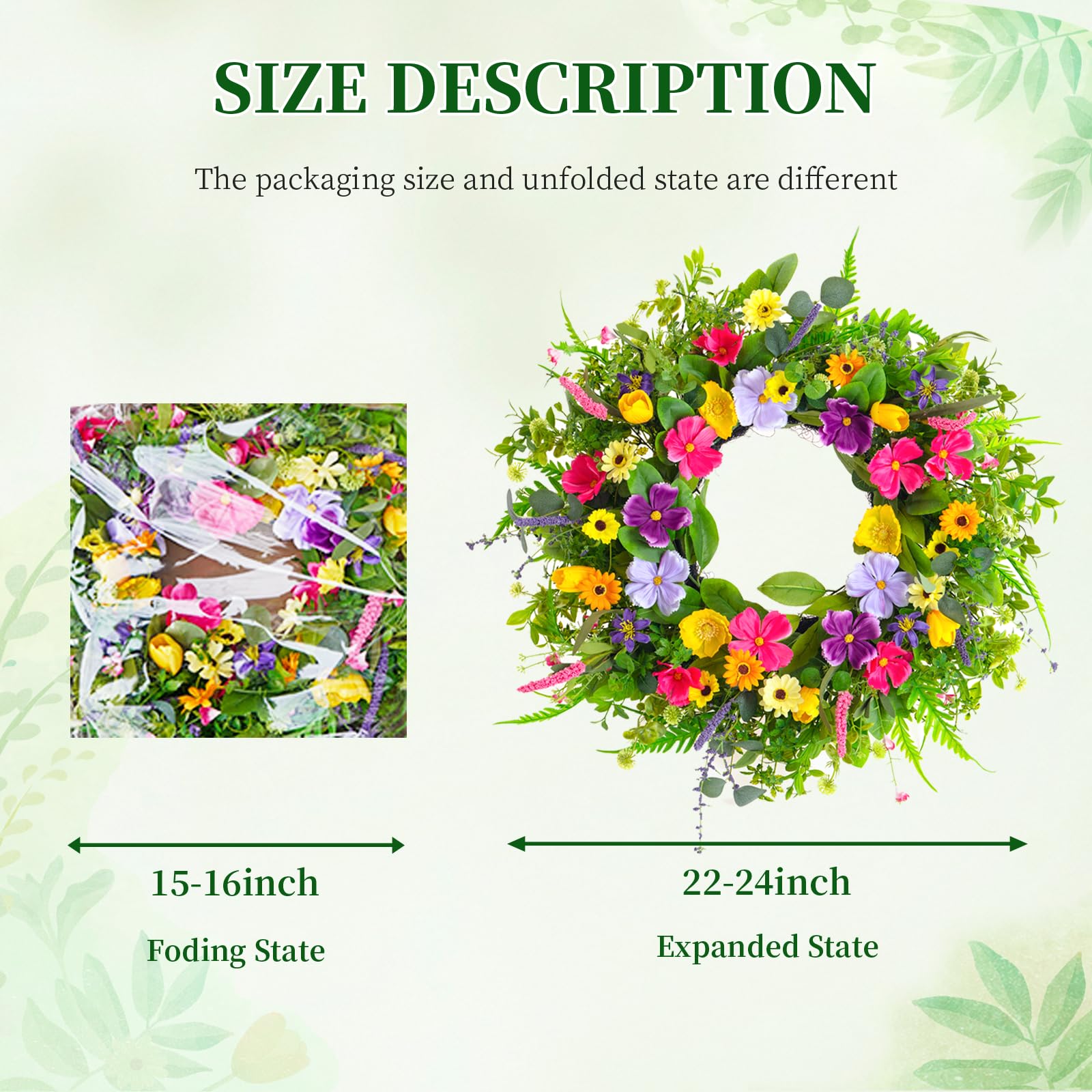 Bloeien wreath highlights eucalyptus greenery for timeless indoor or covered outdoor decor.