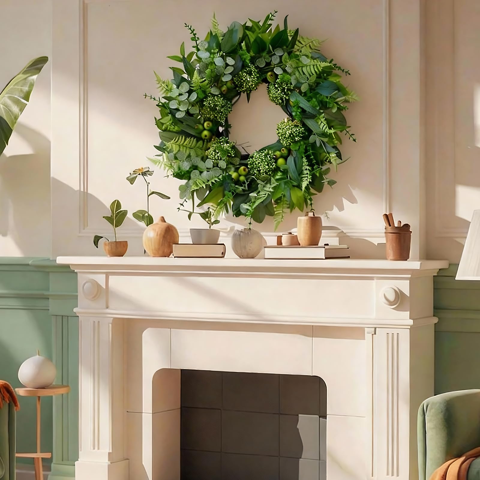 Bloeien year-round front door wreath ready for seasonal use