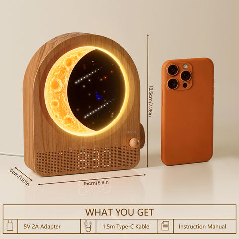 blonbar bedroom ambience with warm woodgrain finish and calm glow