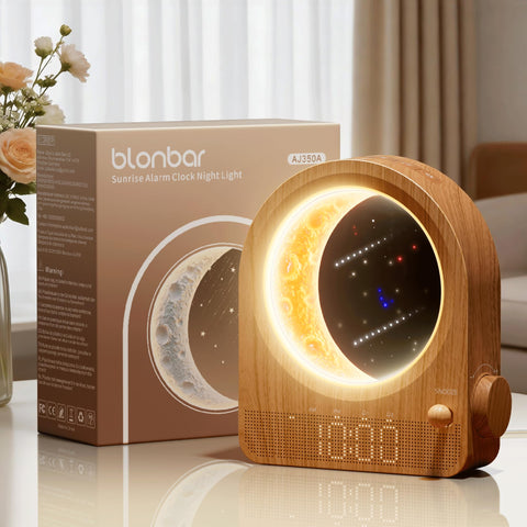 blonbar dimmable moon lamp close-up highlighting stepless brightness control