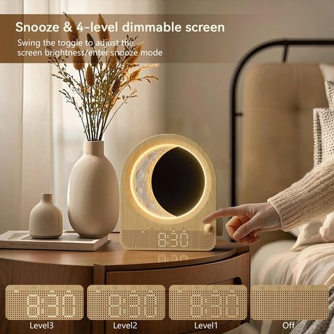 blonbar Sunrise Alarm Clock natural sounds library for better sleep.