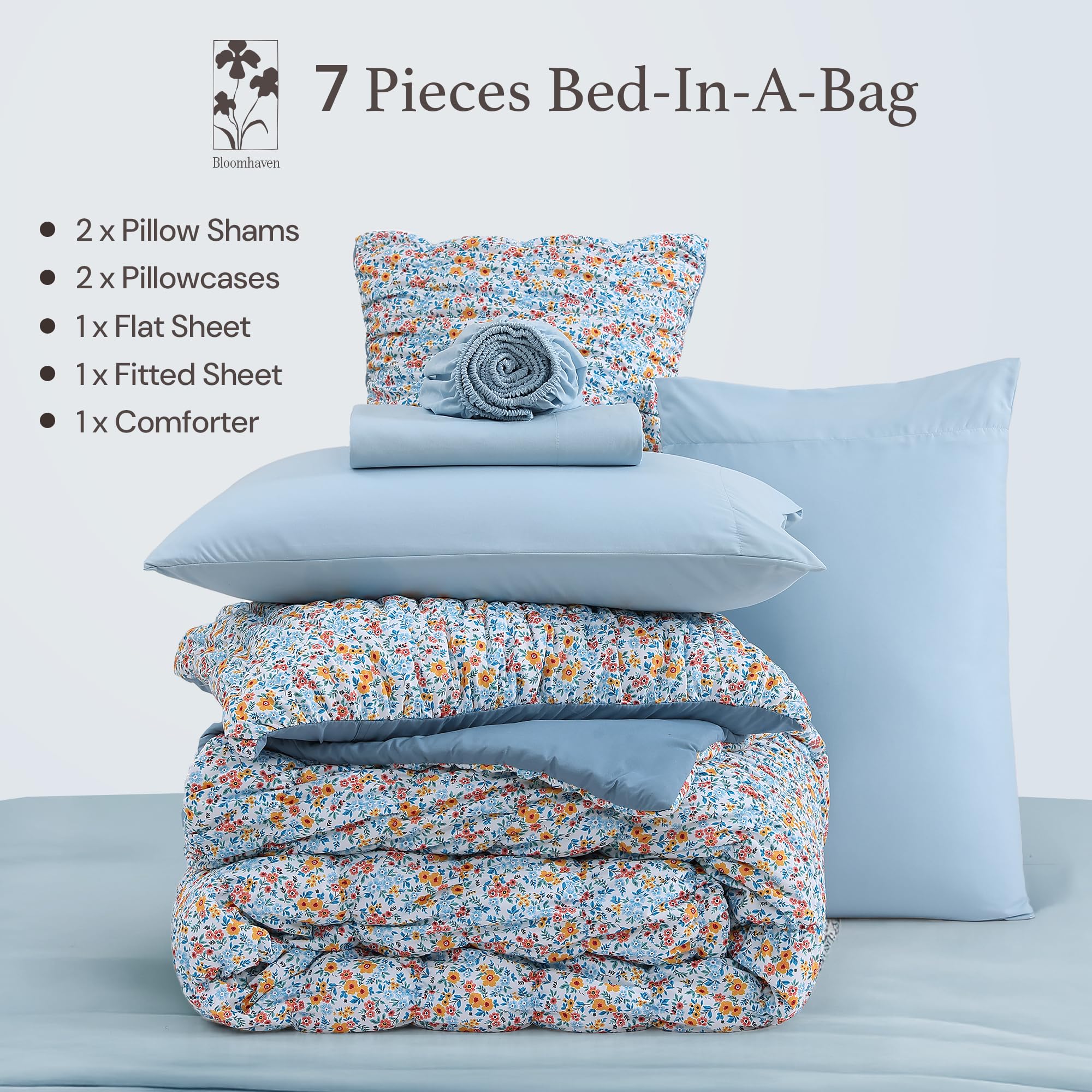 BLOOMHAVEN bed-in-a-bag style inspiration for chic farmhouse look.