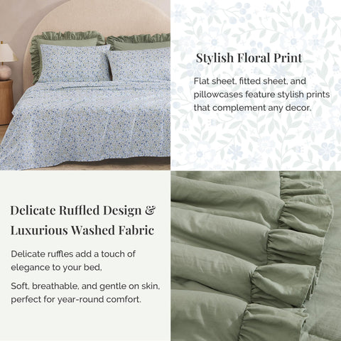 BLOOMHAVEN fitted sheet 54x75 with 14-inch pocket fits deep mattresses.