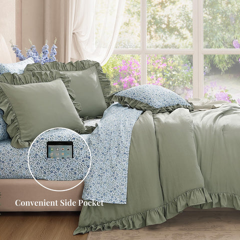 BLOOMHAVEN flat sheet 81x96 providing generous coverage.
