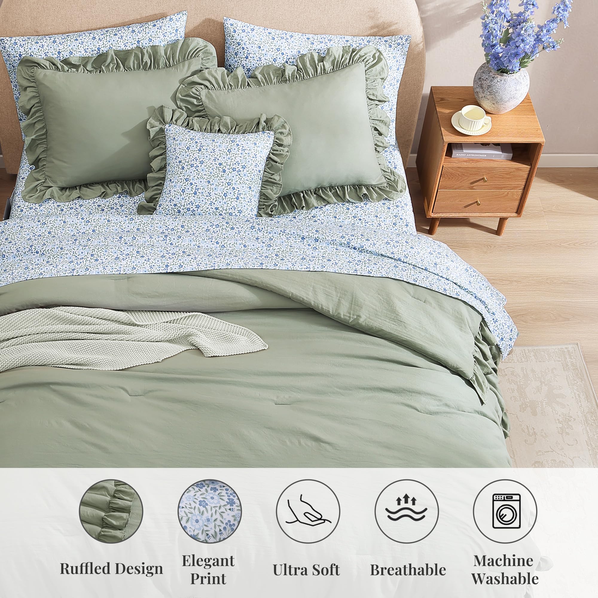 BLOOMHAVEN king pillowcases completing the set
