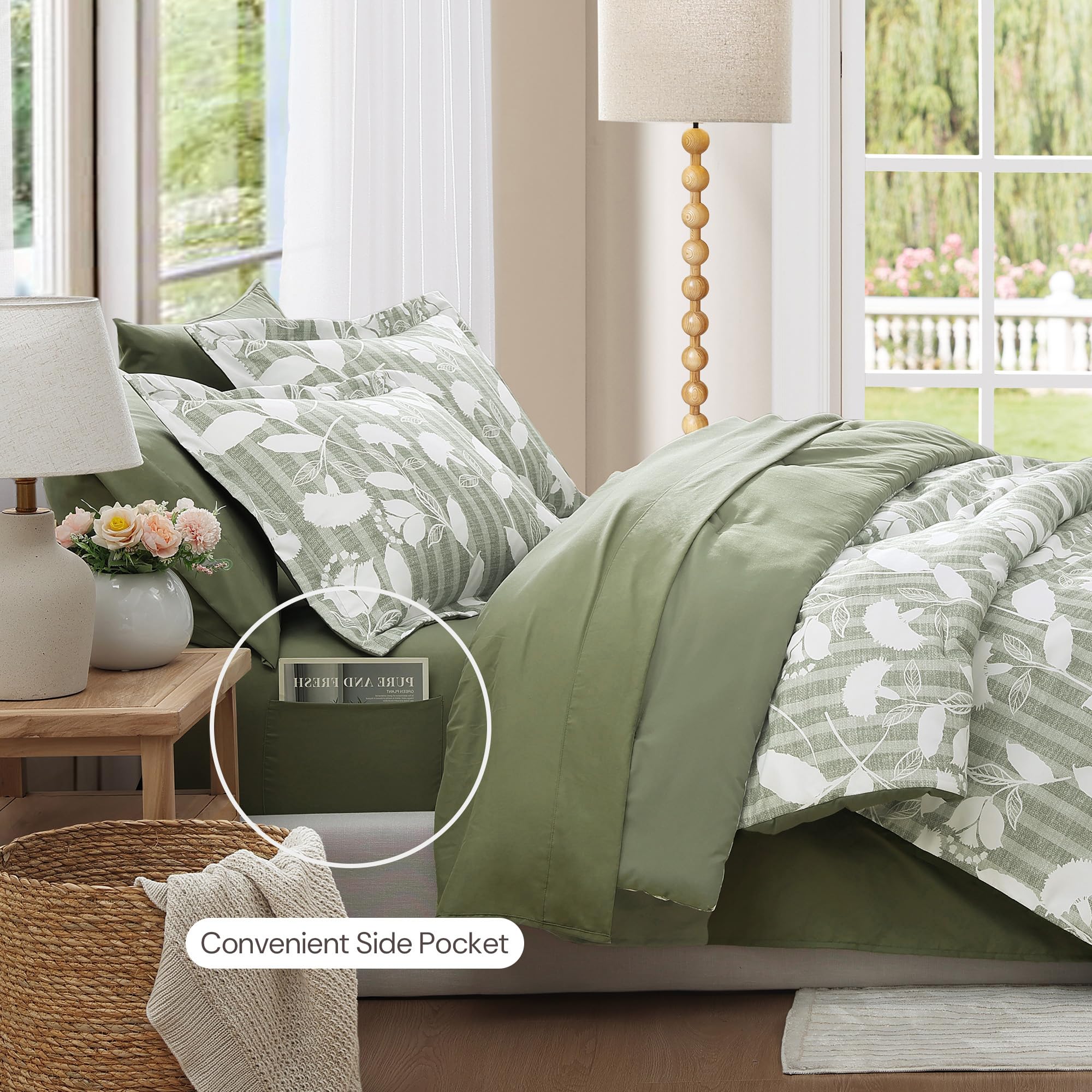 BLOOMHAVEN microfiber fabric texture for ultra-soft sleep
