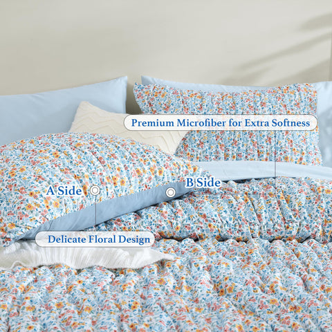 BLOOMHAVEN puff texture close-up highlights plush comfort.