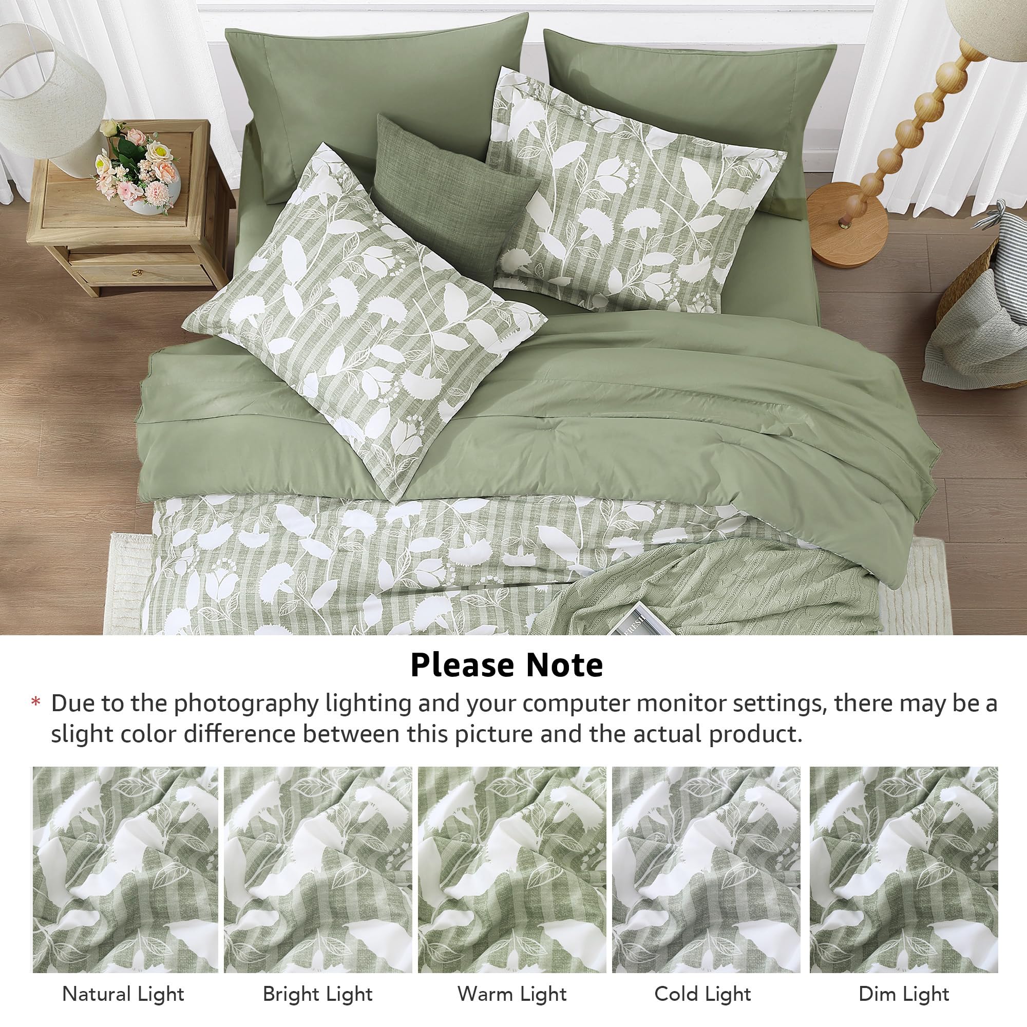 BLOOMHAVEN queen 7-piece bed-in-a-bag layout