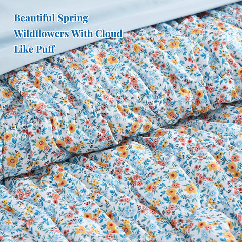 BLOOMHAVEN queen flat sheet blue for breathable, smooth-sleep experience.