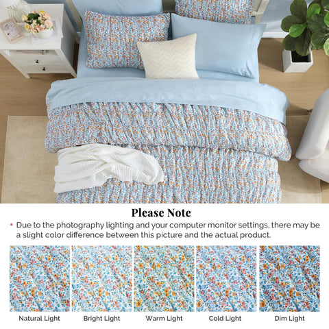 BLOOMHAVEN pillowcase blue delivers soft finish and easy care.