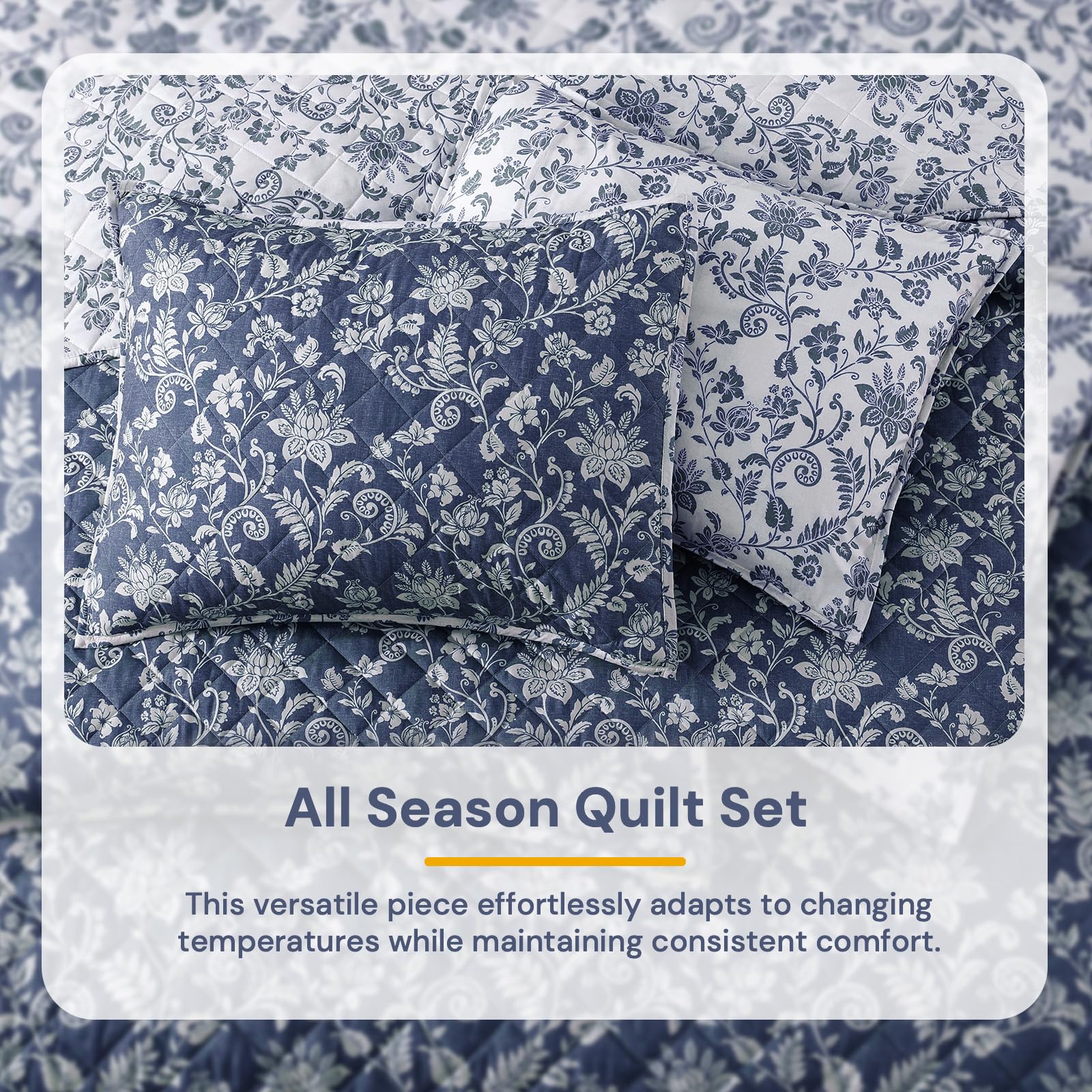 BLOOMHAVEN pillow shams complete the coordinated bedding set.
