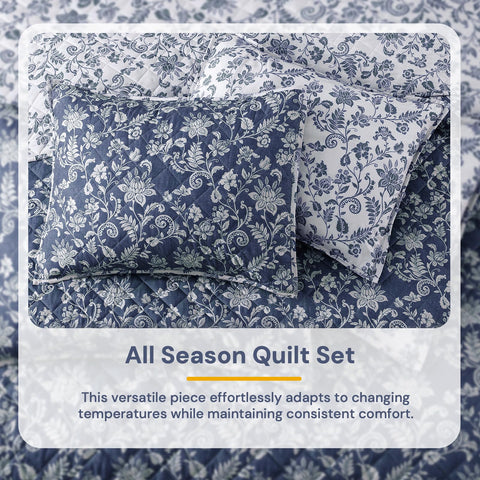 BLOOMHAVEN pillow shams complete the coordinated bedding set.