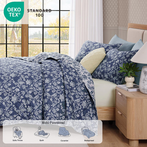 BLOOMHAVEN floral pattern adds timeless elegance to any bedroom.
