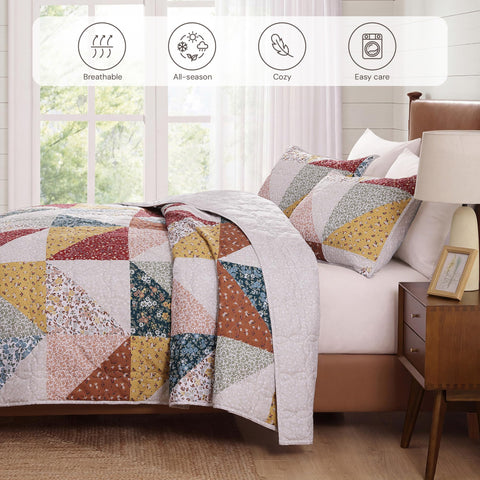BLOOMHAVEN stitching detail highlights precise quilting for lasting durability.