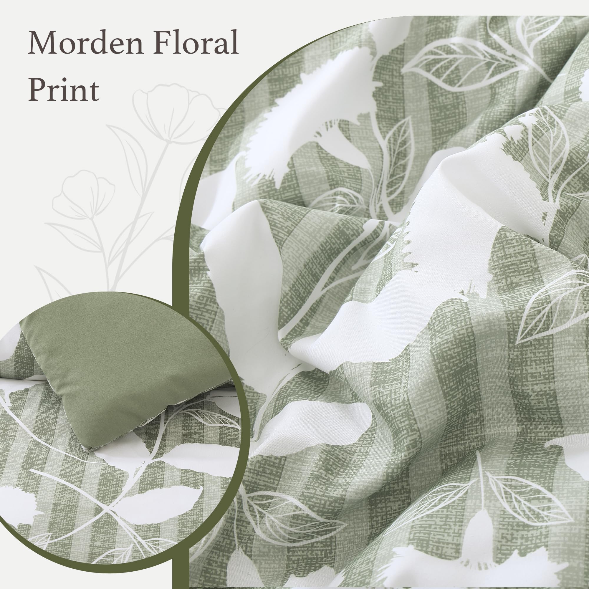 BLOOMHAVEN sage green floral set in a cozy bedroom