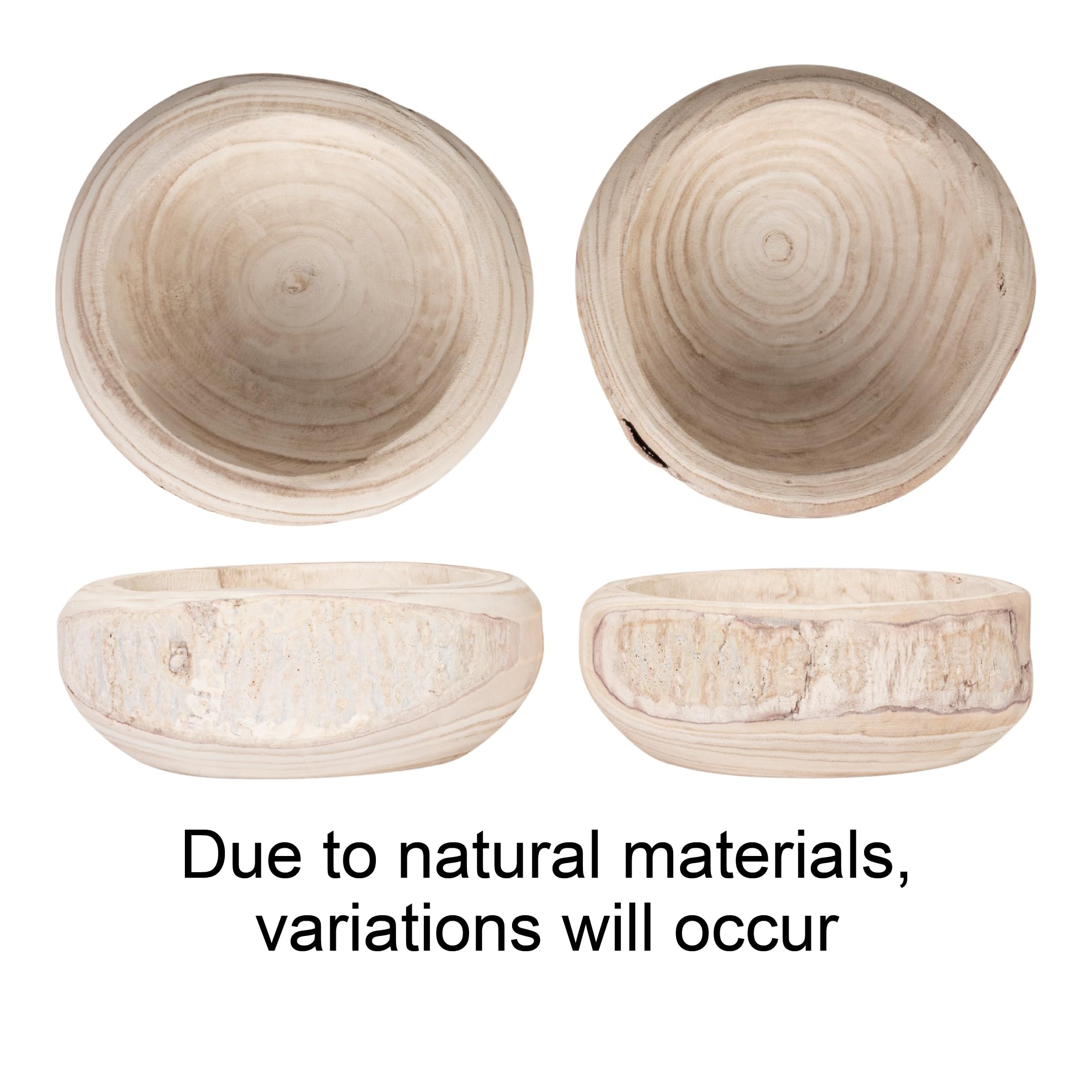 Bloomingville paulownia bowl is perfect for dividers, fruit displays, or desk storage.
