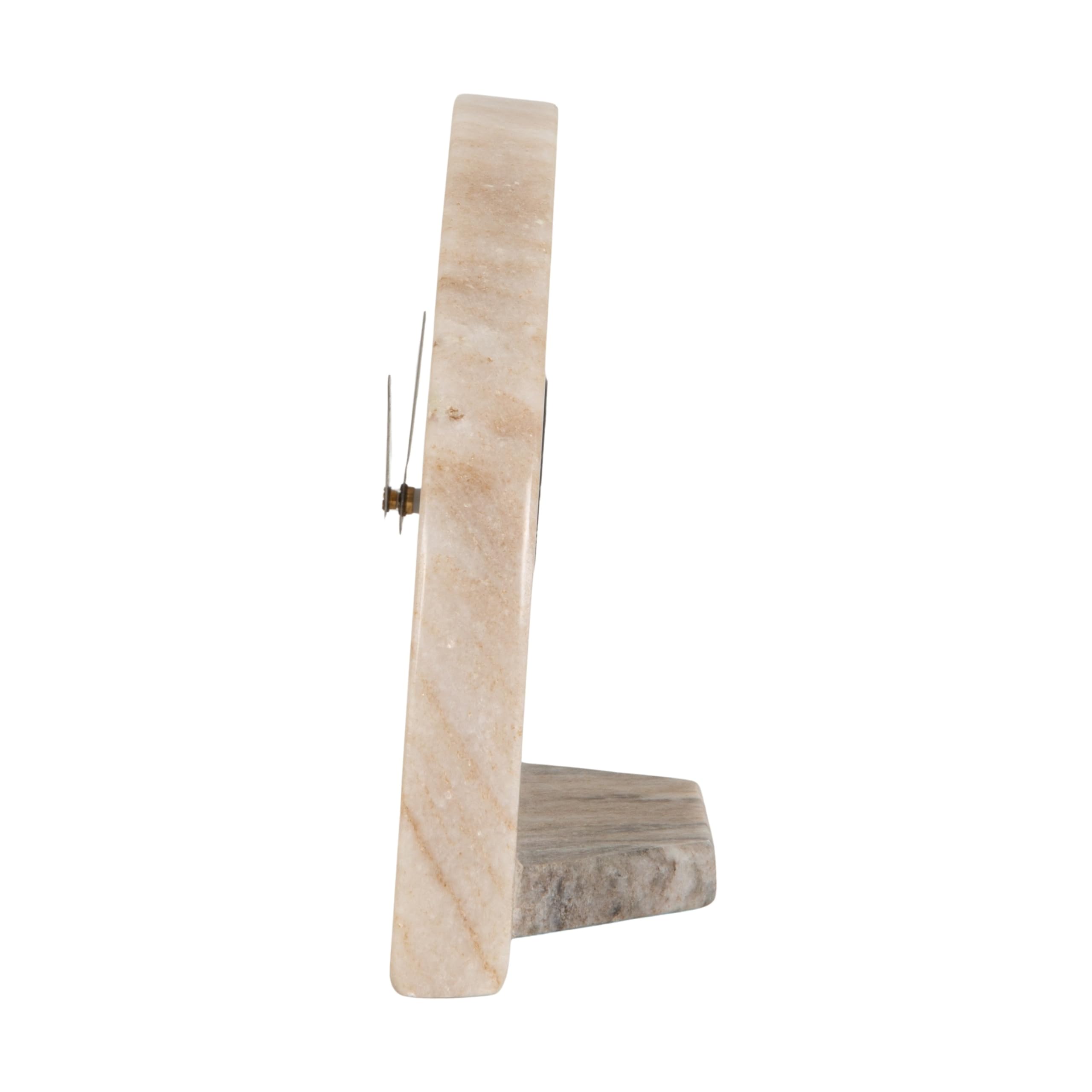 Bloomingville clock with silent quartz movement delivers quiet timekeeping.