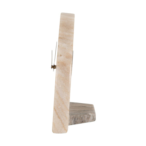 Bloomingville clock with silent quartz movement delivers quiet timekeeping.