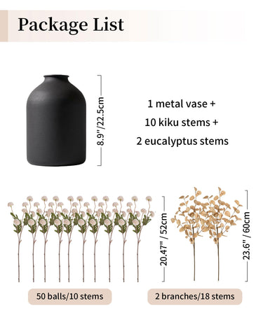 BLOSMON Kiku artificial mums stems add texture and elegance to any room.