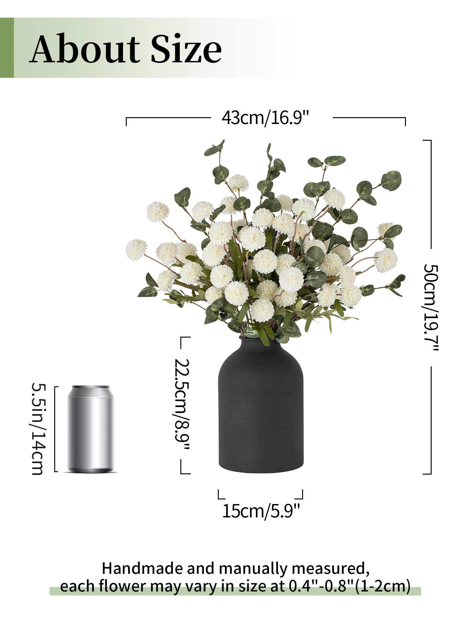 BLOSMON matte black vase detail for modern decor