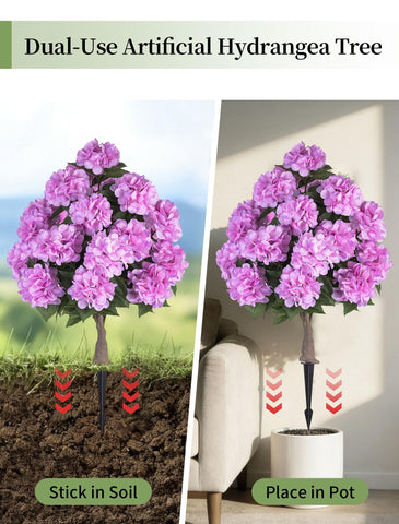 BLOSMON outdoor faux hydrangea flowers for durable, maintenance-free displays