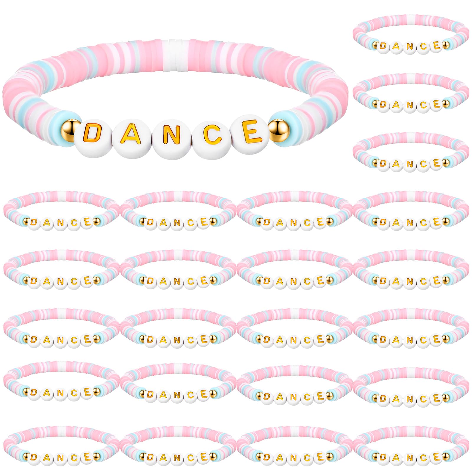 Blosssound 24-pack dance bracelets showcase versatile recital gifts and team favors.