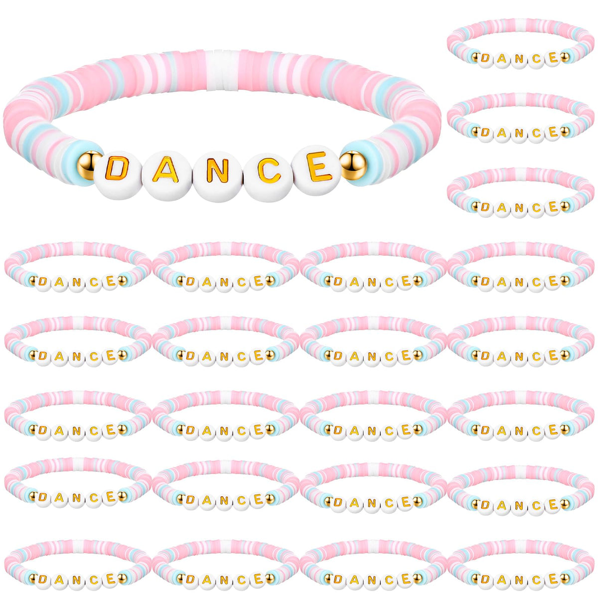Blosssound 24-pack dance bracelets showcase versatile recital gifts and team favors.