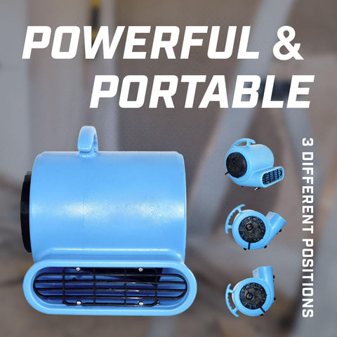 BLOTEK control panel shows three-speed settings for customizable airflow
