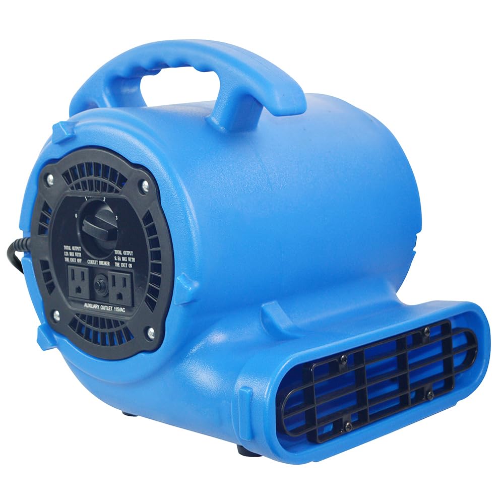BLOTEK air mover front view for portable cooling in workshops and carpeted areas