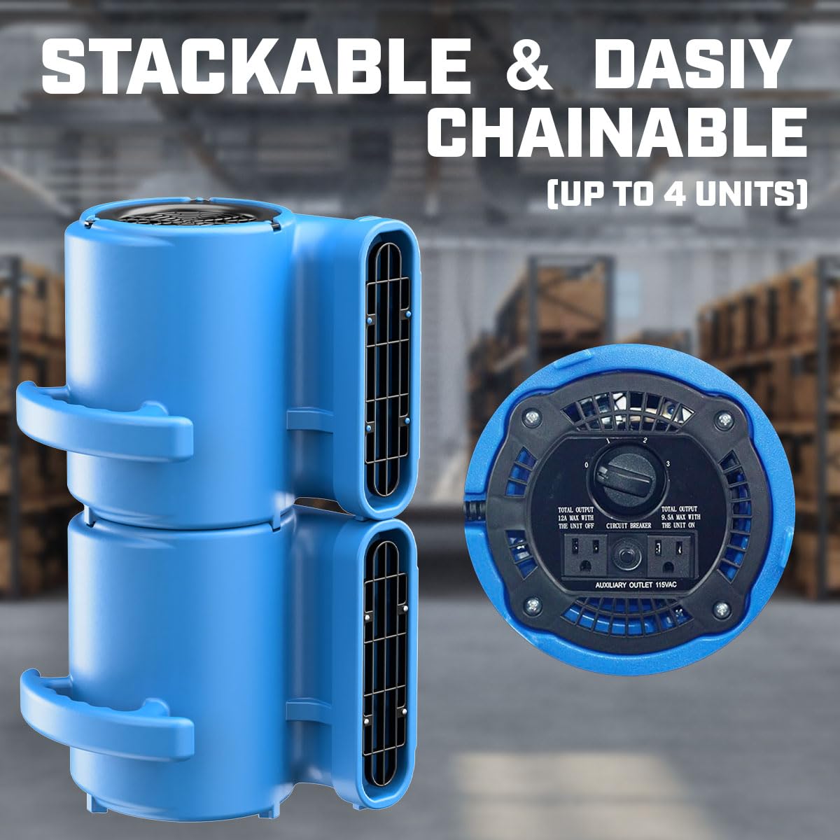 BLOTEK air mover in a workshop cooling damp floors and fabrics