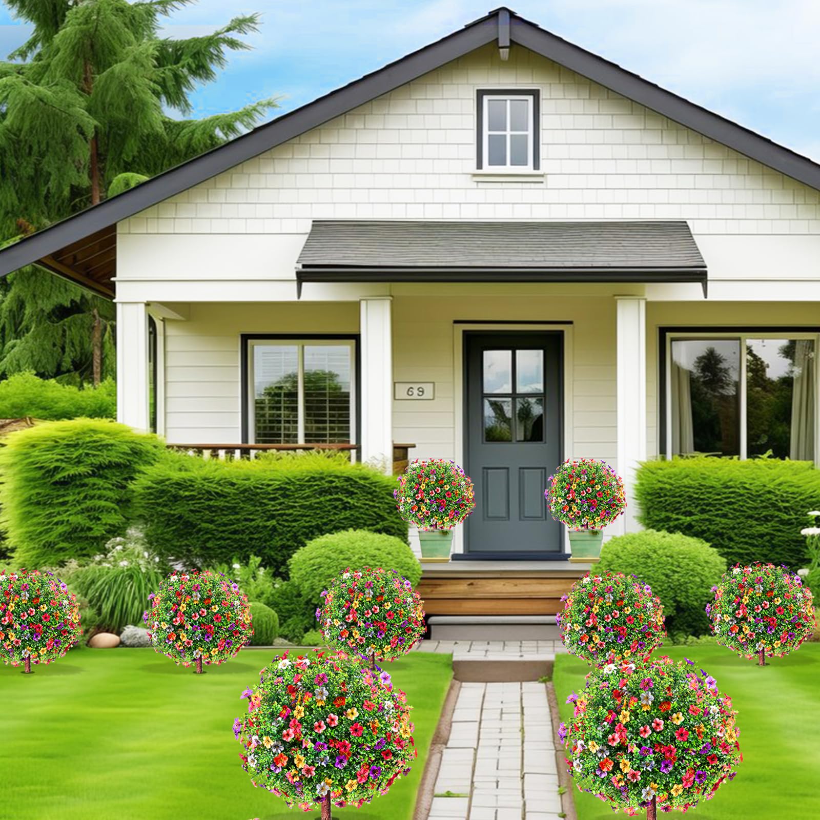 Bloyapix ultra-realistic boxwood leaves for polished curb appeal.