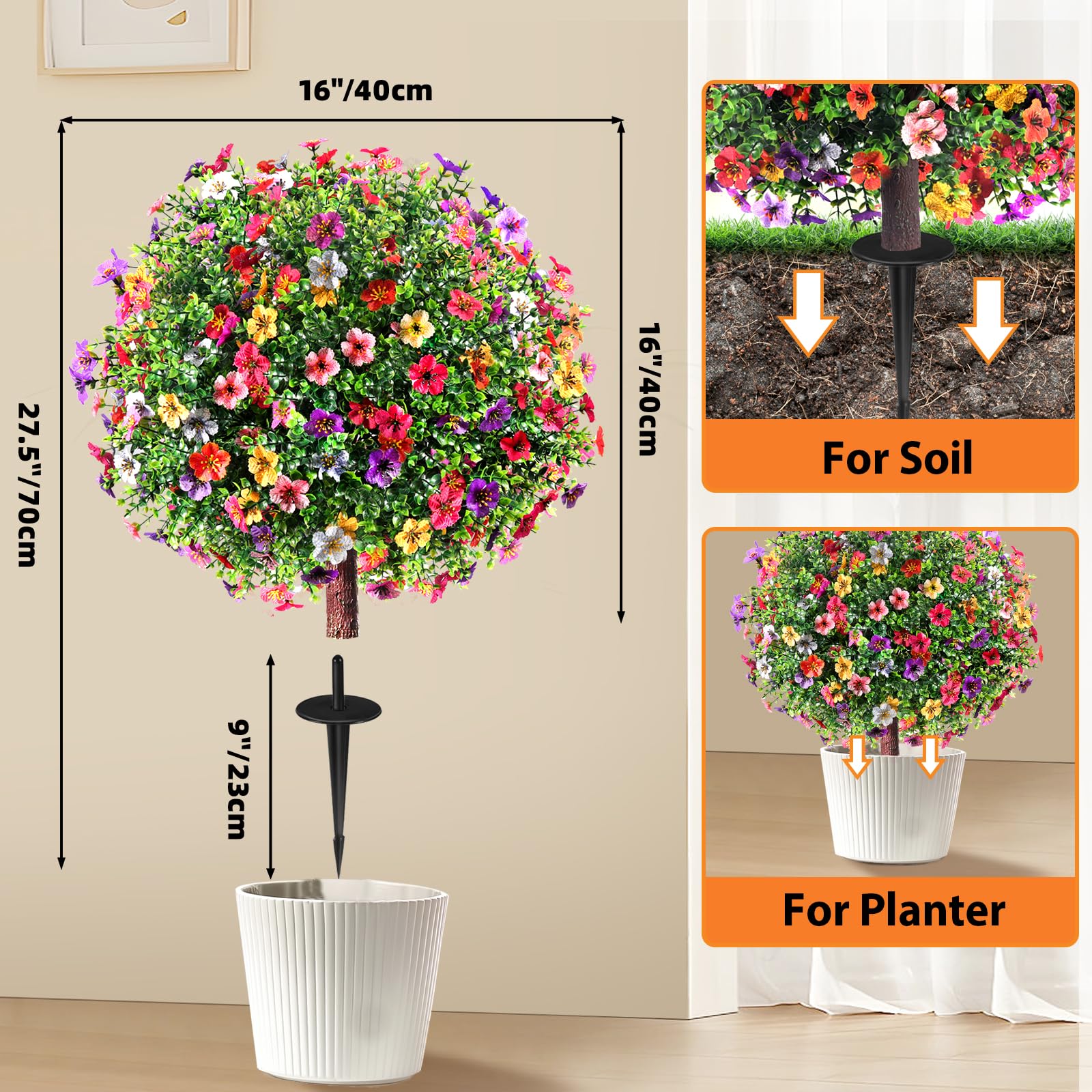 Bloyapix weather-resistant topiary featuring UV protection for outdoors.