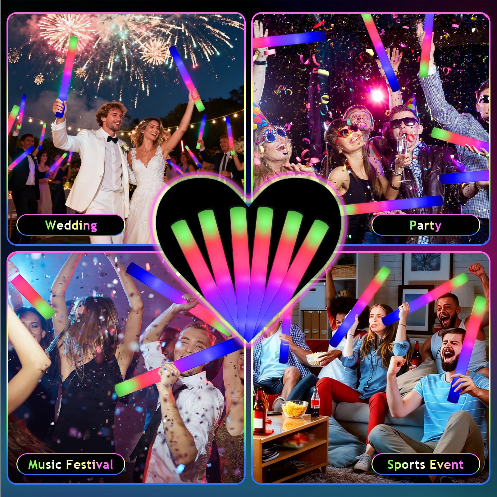 Blu7ive foam glow sticks serve as fun party favors.