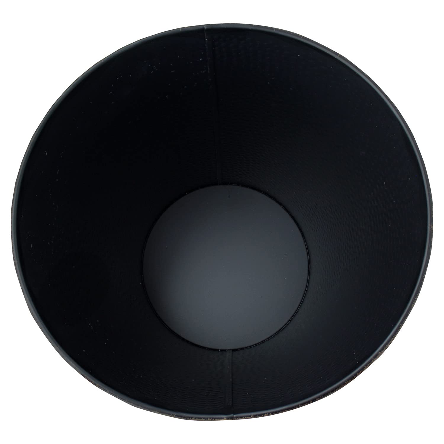 Blue Donuts wastebasket with compact dimensions fits tight spaces.