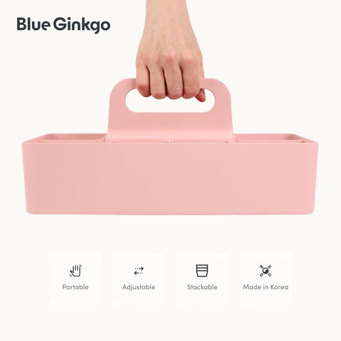 BLUE GINKGO Korean-made caddy with ergonomic handle for portability