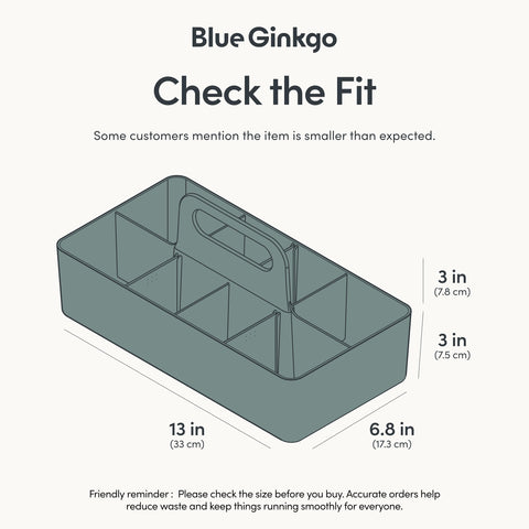 BLUE GINKGO Korean-made plastic caddy with minimalist design.