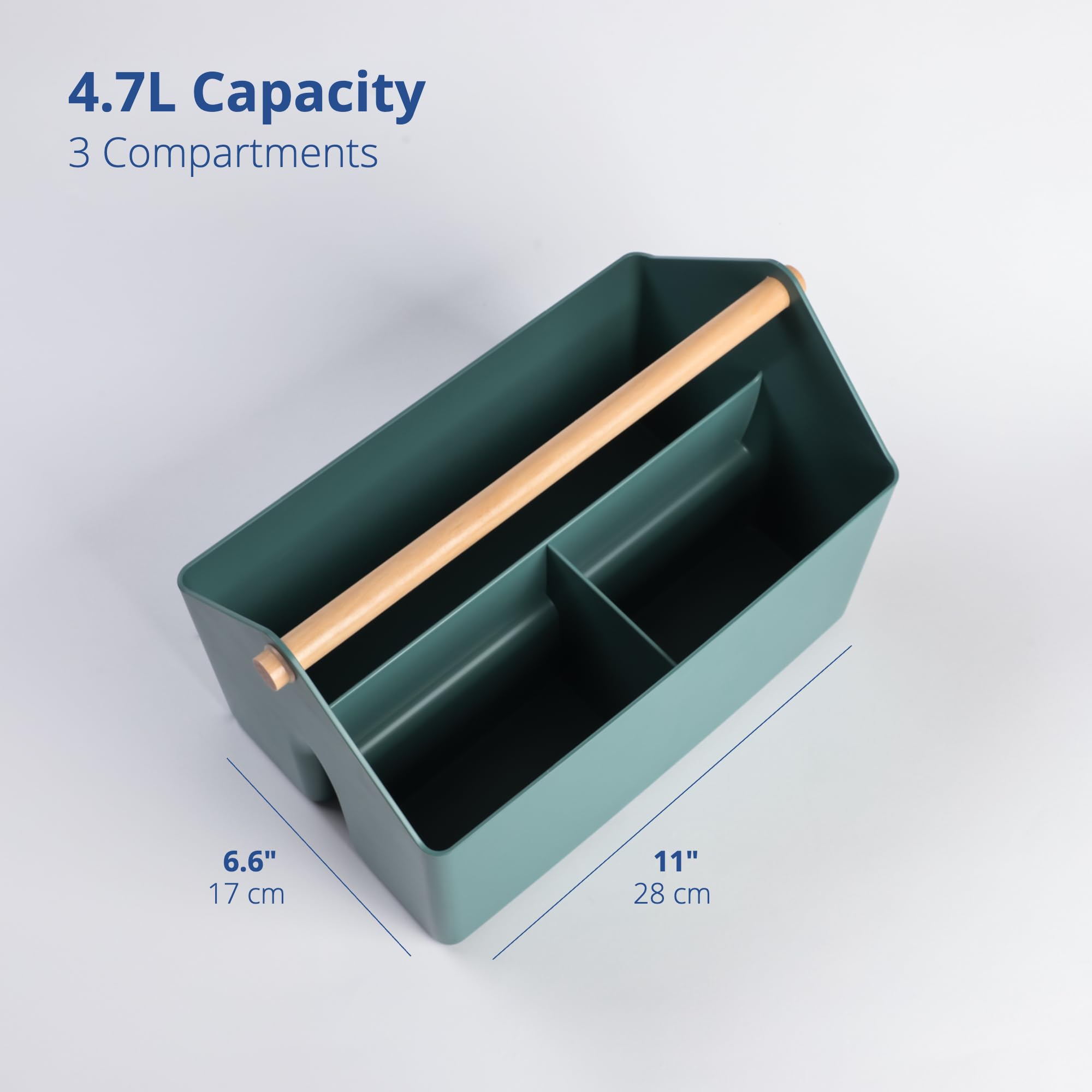 Blue Ginkgo makeup storage basket keeps cosmetics neatly organized.