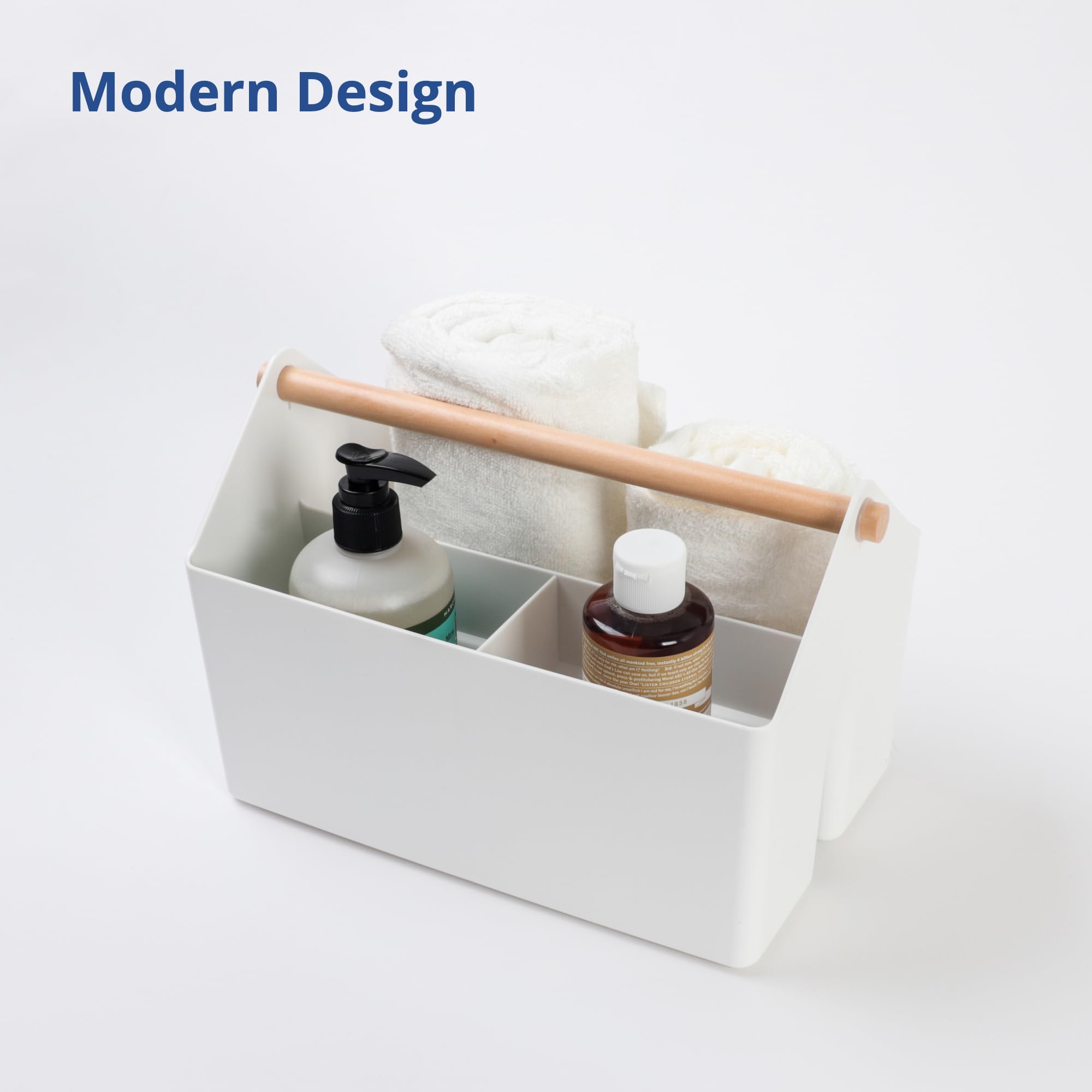 BLUE GINKGO stackable basket set fits on shelves for versatile organization.