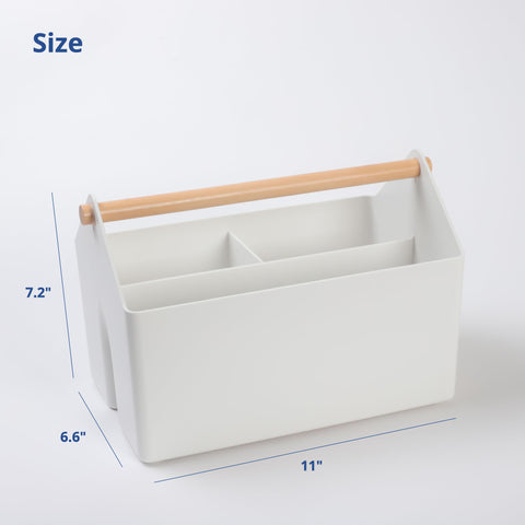BLUE GINKGO white plastic basket closeup highlighting sleek design and durability.
