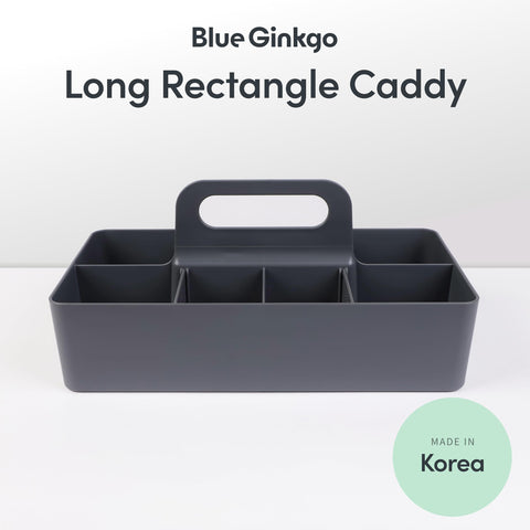 BLUE GINKGO caddy with ergonomic handle in gray for easy portability