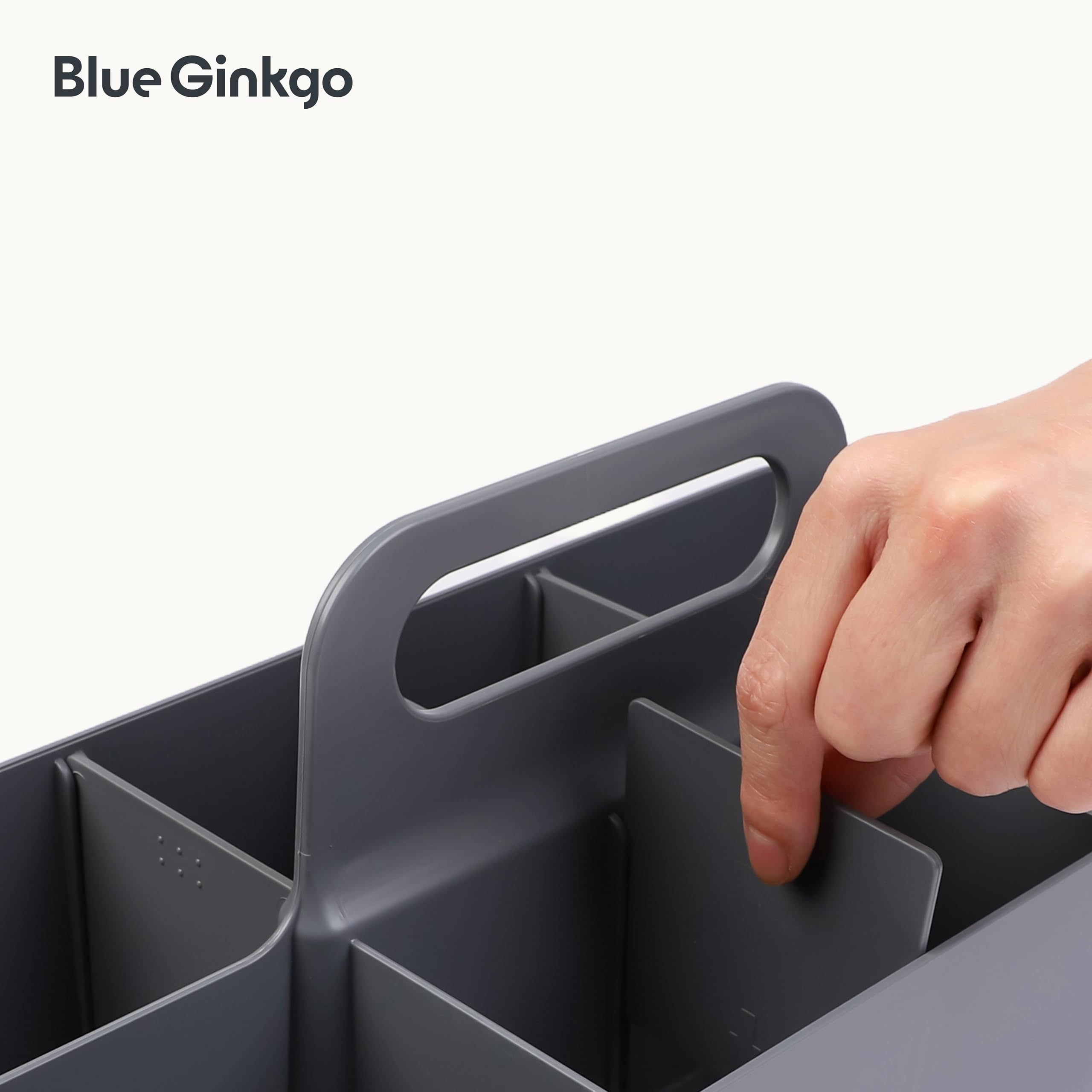 BLUE GINKGO long rectangle caddy keeps makeup and tools organized